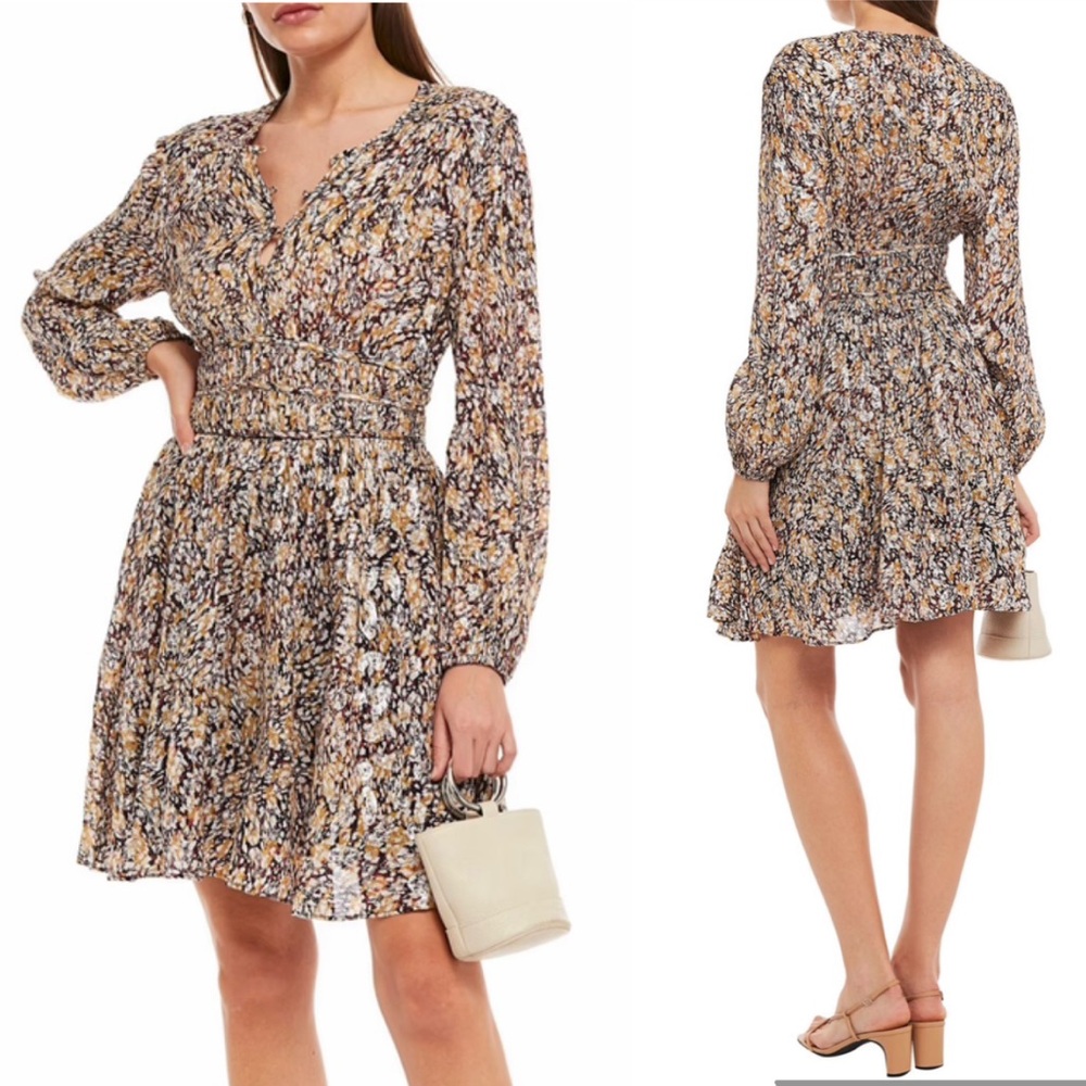 Maje Metallic Fil Coupe Mini Dress